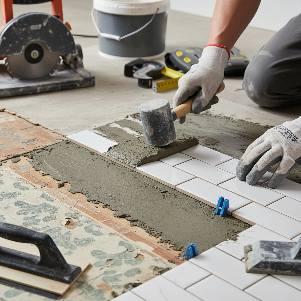 Installing Tile Over Old Vinyl Flooring (Troubleshooting & Fixes) professional repair detail