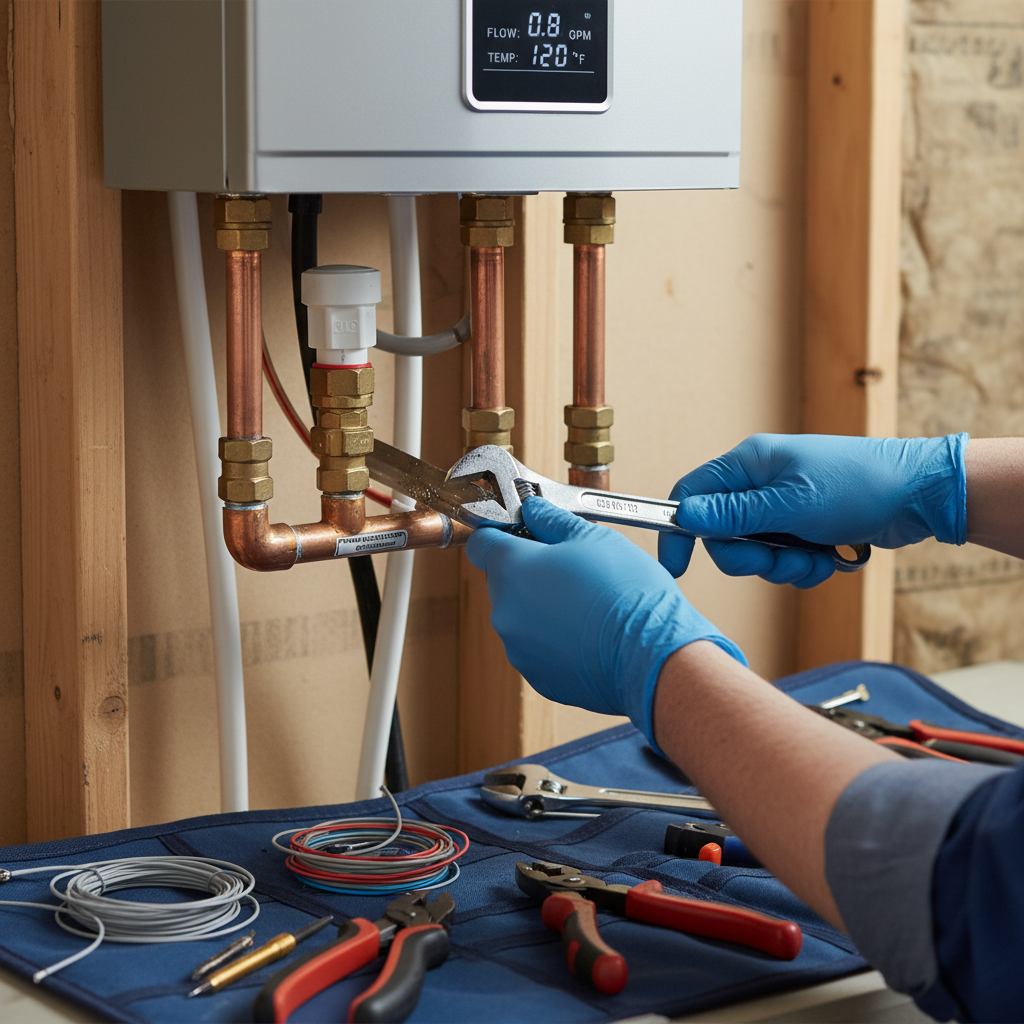 Tankless Water Heater Installation Requirements & Costs (Troubleshooting & Fixes) professional repair detail