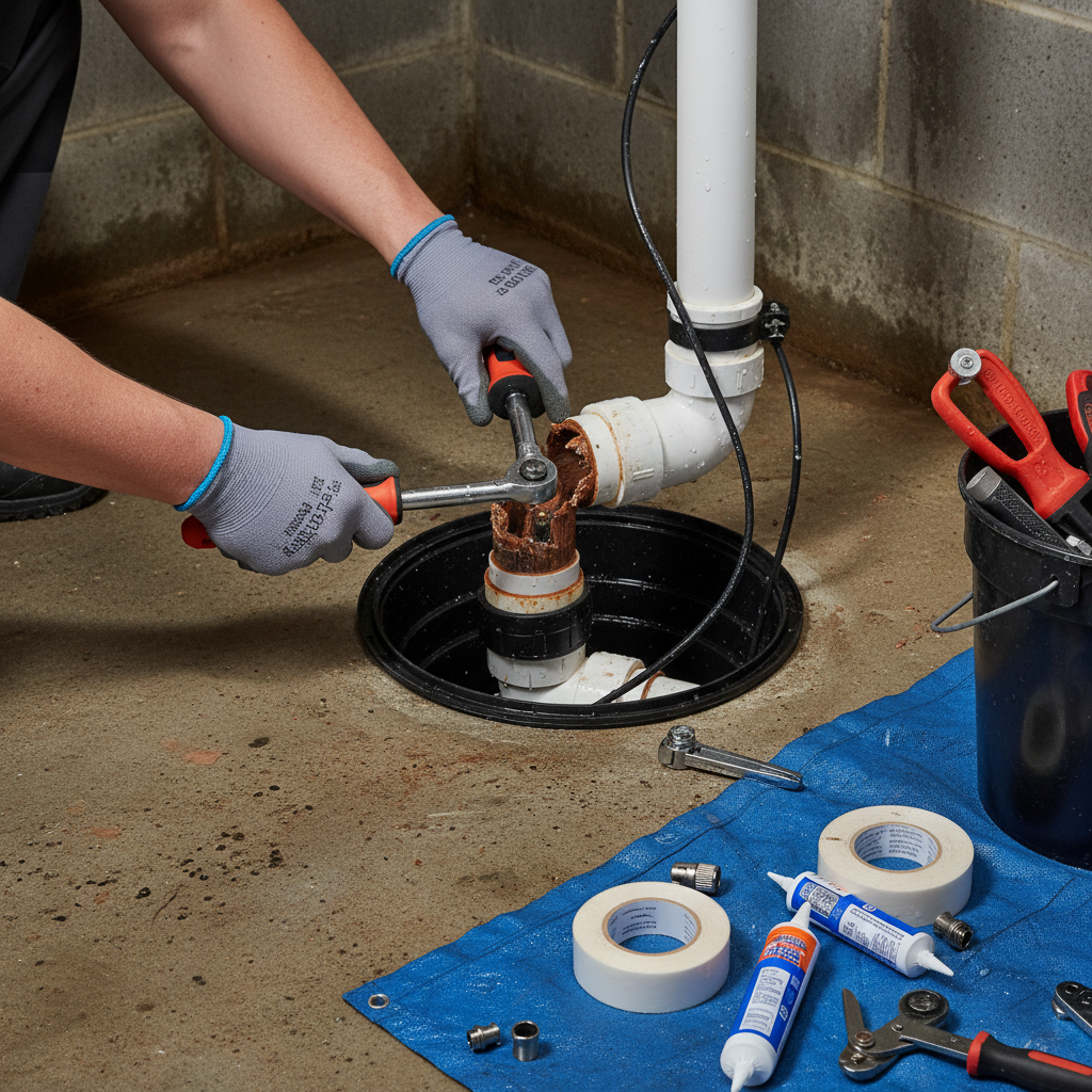 Sump Pump Failure (Troubleshooting & Fixes) professional repair detail