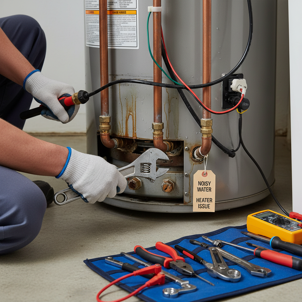 Noisy Water Heater (Popping, rumbling, hissing, whining, banging sounds) Troubleshooting & Fixes professional repair detail