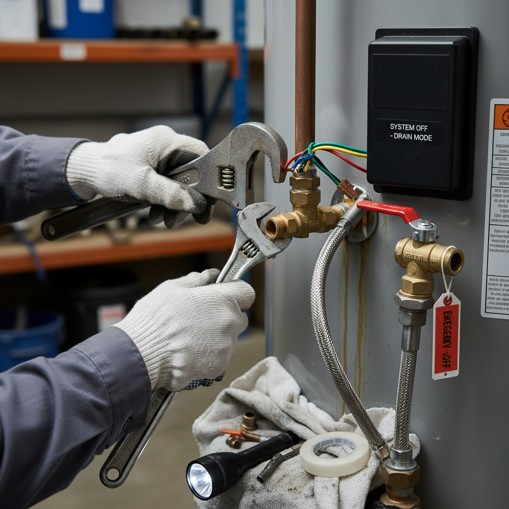 Safely and effectively shutting down a water heater during an emergency or for maintenance to prevent further damage or hazards. Troubleshooting & Fixes professional repair detail