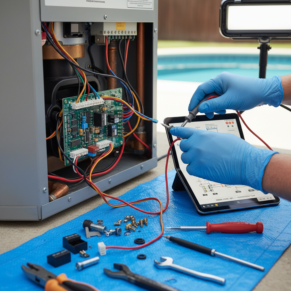 Pool Heater Not Working: Troubleshooting Common Issues, Error Codes, & Fixes (2024 Guide) professional repair detail
