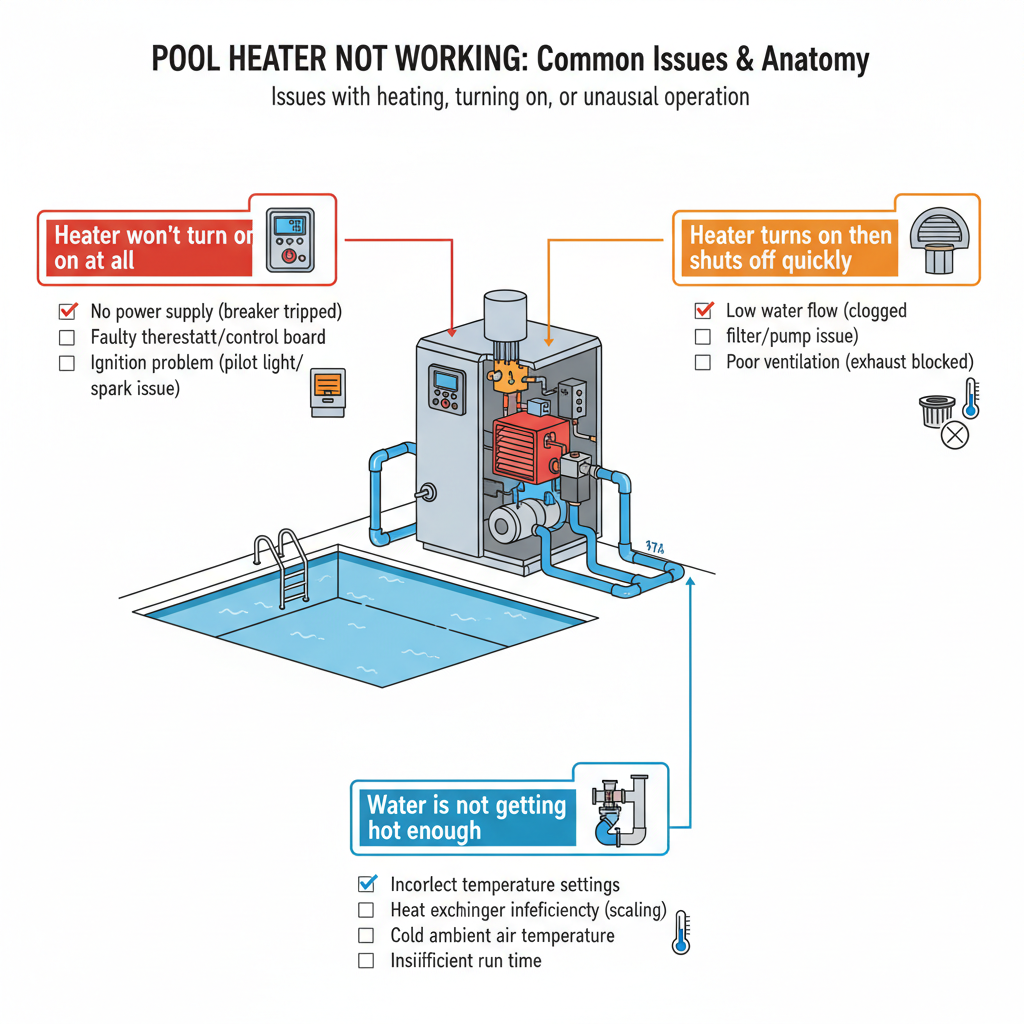 Pool Heater Not Working: Troubleshooting Common Issues, Error Codes, & Fixes (2024 Guide) visual diagram