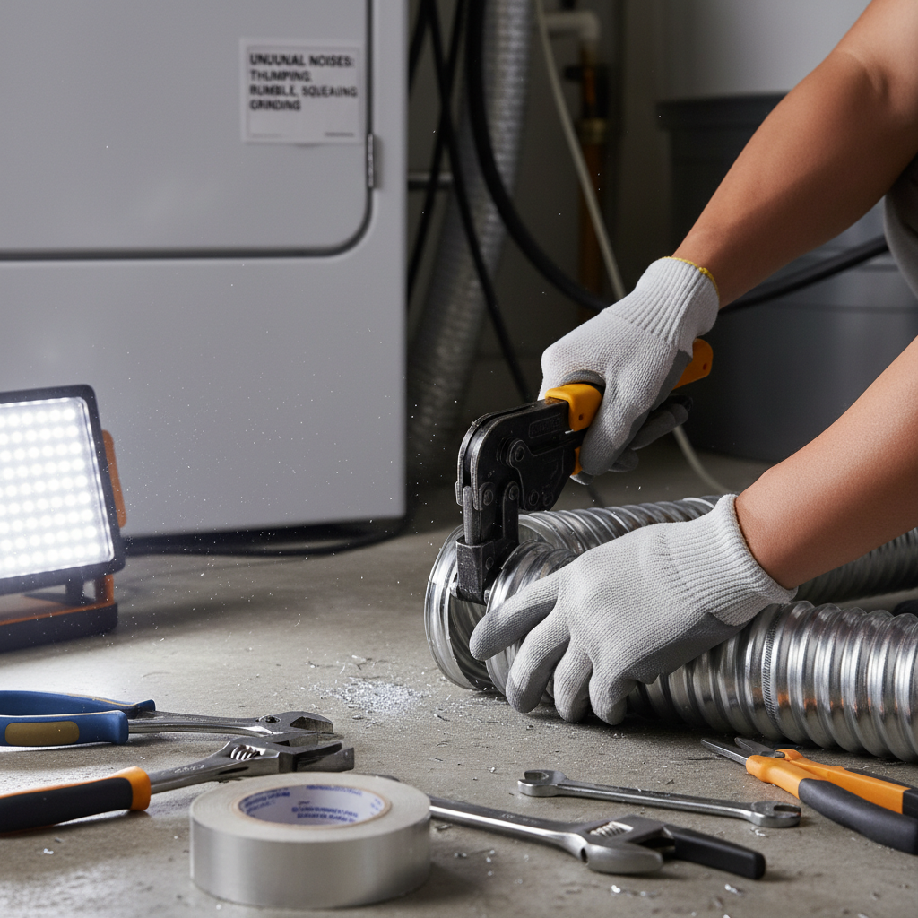 Dryer Vent Making Unusual Noises (Thumping, Rumbling, Squealing, Grinding) Troubleshooting & Fixes (2024 Guide) professional repair detail