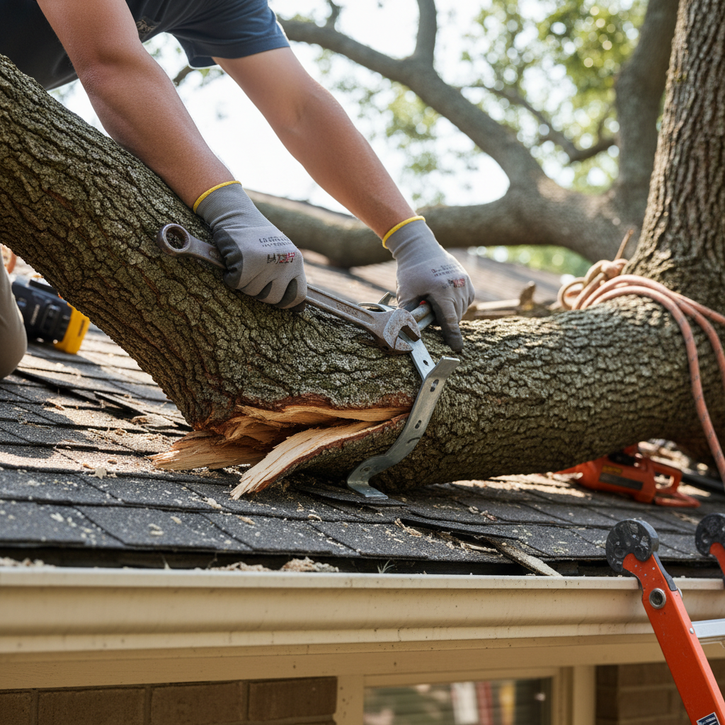 Tree Fell on My House? (Here's What to Do NOW) professional repair detail