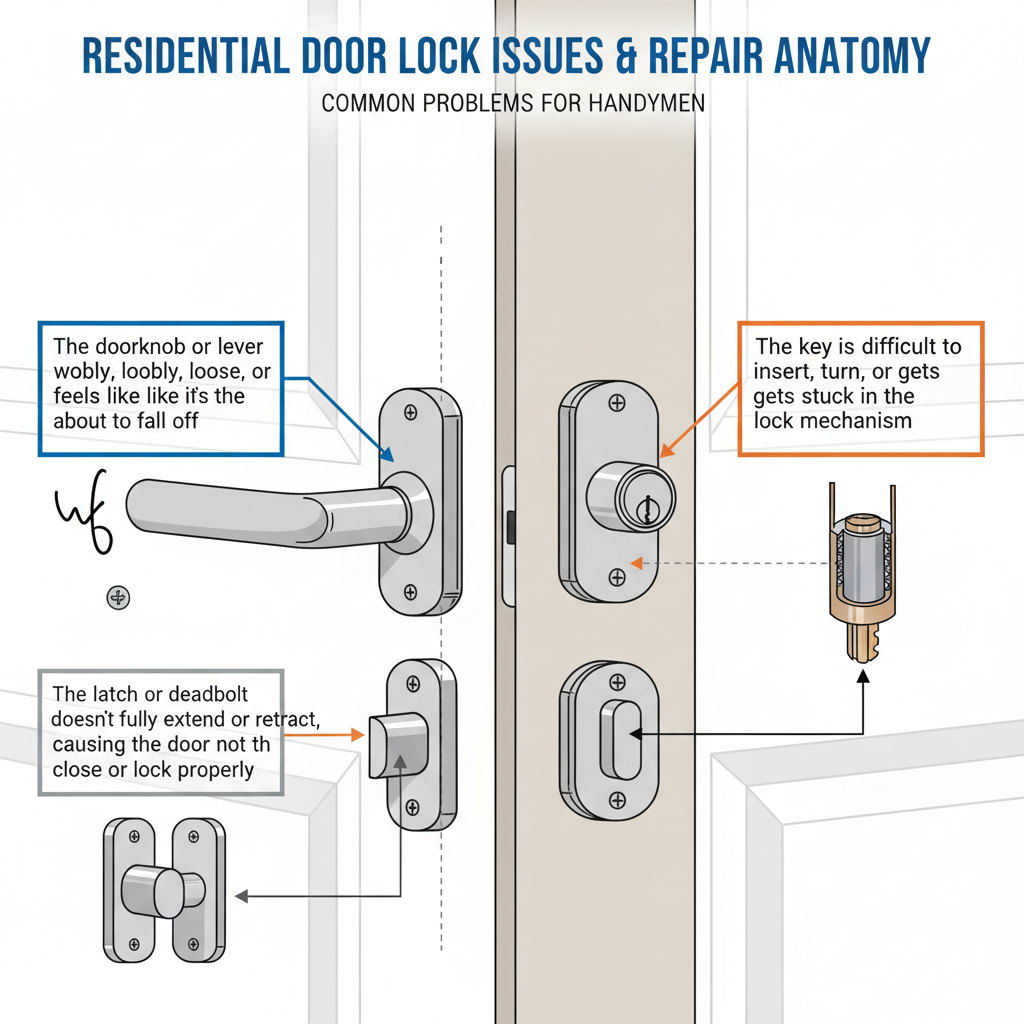 Door Knobs & Deadbolts Giving You Grief? (Troubleshooting & Fixes) visual diagram