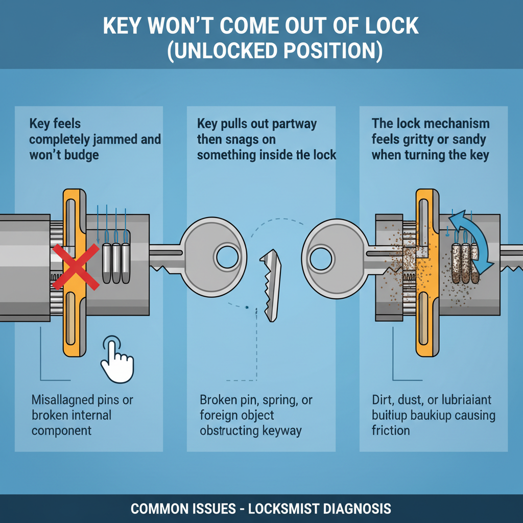 Key Won't Come Out of Lock? (Troubleshooting & Fixes from a 25-Year Pro) visual diagram
