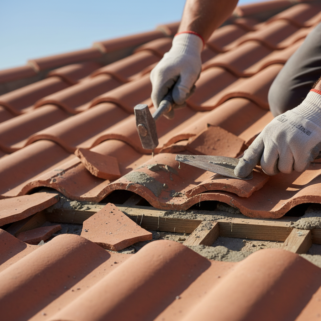 Cracked & Slipped Roof Tiles (An Old Timer's Guide to Not Getting Soaked) professional repair detail