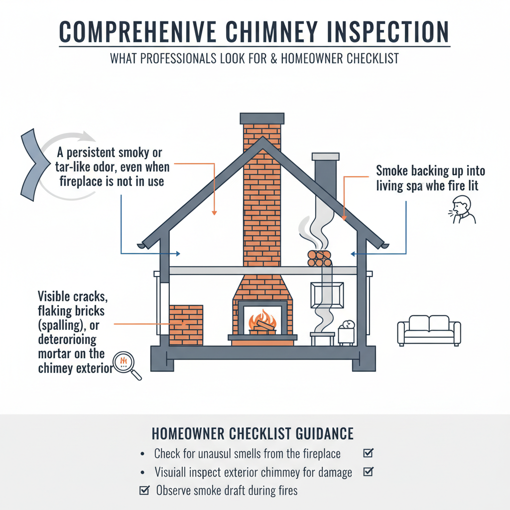 Comprehensive Chimney Inspection: What Professionals Look For & Homeowner Checklist Guidance Troubleshooting & Fixes (2024 Guide) visual diagram