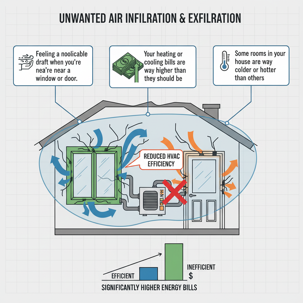 Air Leaks Around Windows & Doors (Troubleshooting & Fixes) visual diagram
