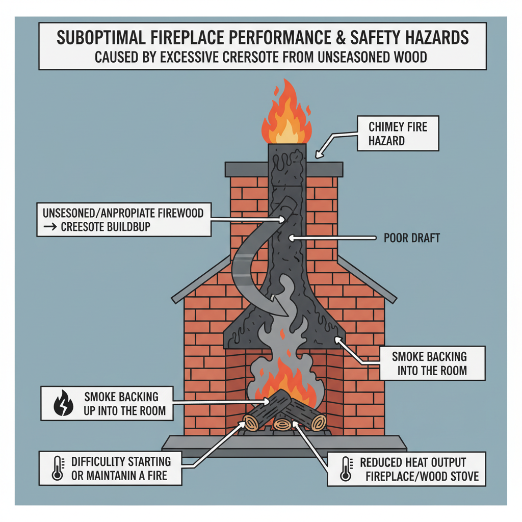 Fireplace & Wood Stove Creosote Problems (Troubleshooting & Fixes) visual diagram
