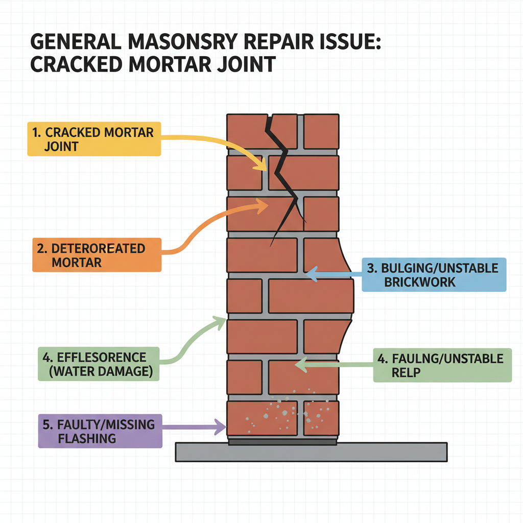 General Masonry Repair Troubleshooting & Fixes visual diagram